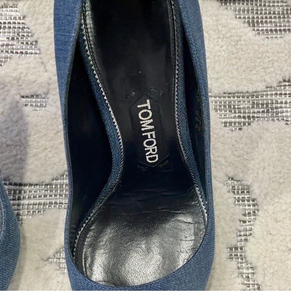 💥 TOM FORD💥 denim pin heel pump - Picture 4 of 10